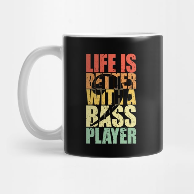 LIFE IS BETTER WITH A BASS PLAYER funny bassist gift by star trek fanart and more